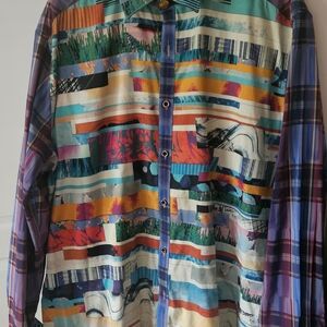 Robert Graham Multicolor Abstract Stripe Button-Down Shirt